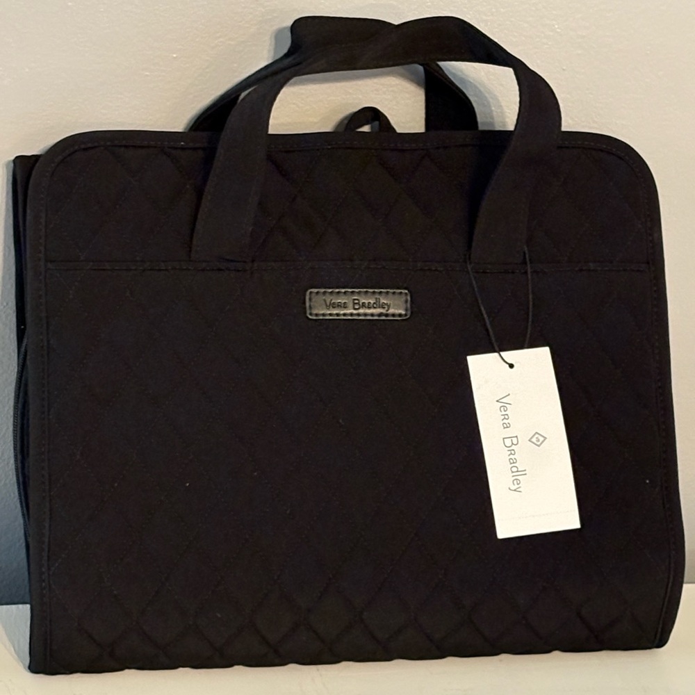 Vera Bradley Quilted Black Travel Toiletry Bag